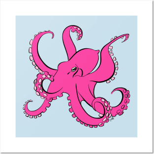 The playful octopus Posters and Art